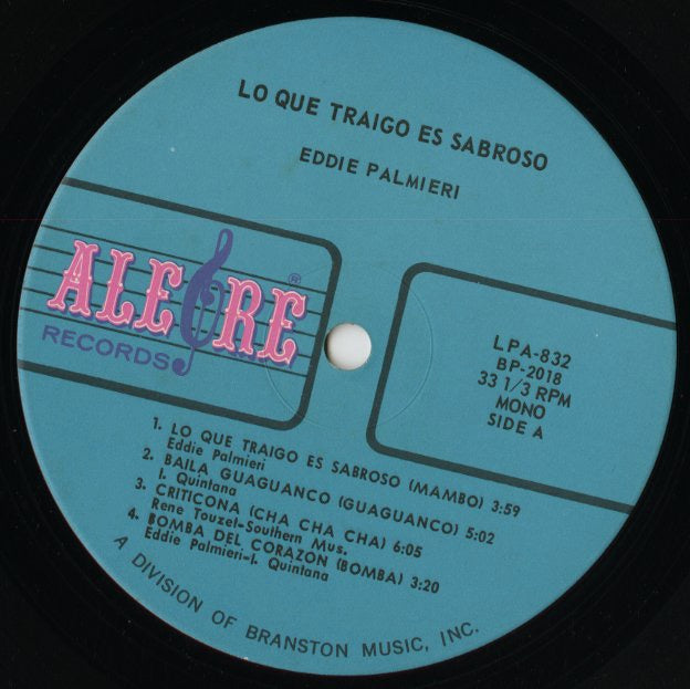 Eddie Palmieri / エディ・パルミエリ / Lo Que Traigo Es Sabroso (LPA832)