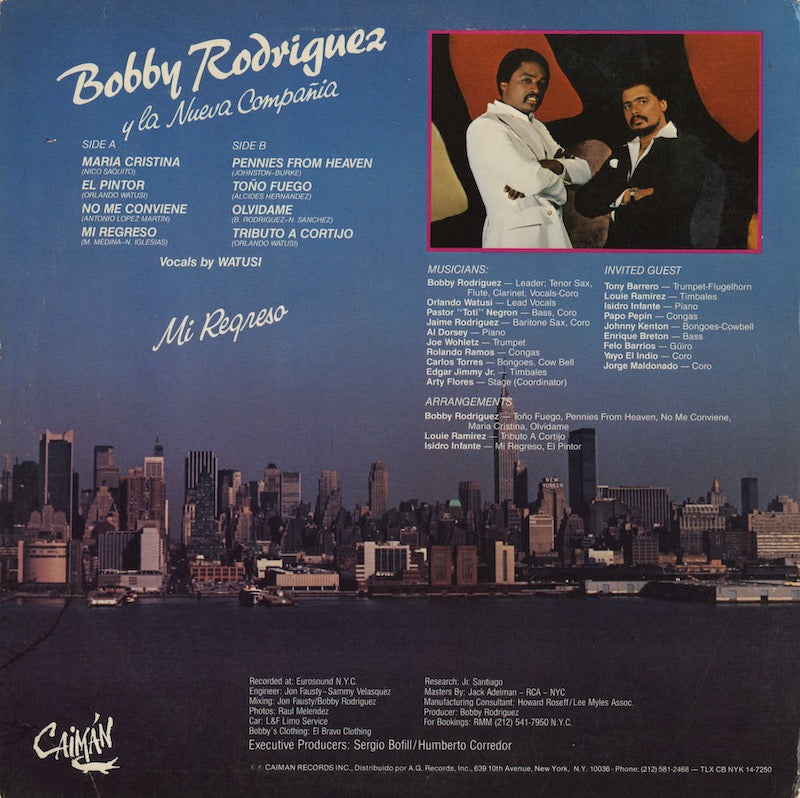 Bobby Rodriguez / ボビー・ロドリゲス / Mi Regreso (CLP-9008)