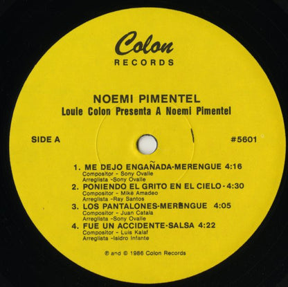 Noemi Pimentel / Louie Colon Presenta A Noemi Pimentel (5601)