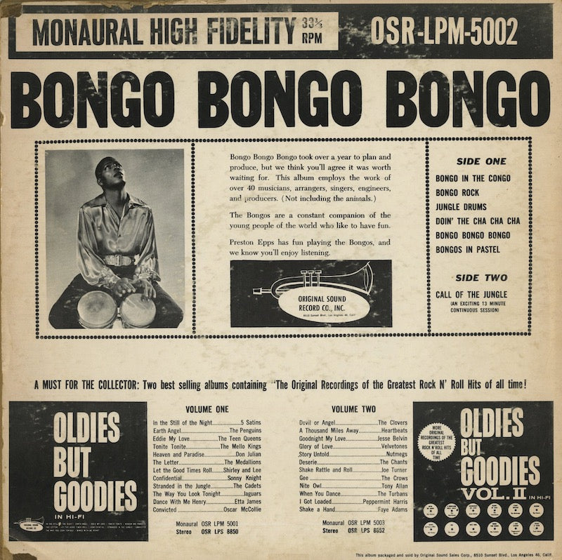 Preston Epps / プレストン・エプス / Bongo Bongo Bongo (OSR LPM 5002)