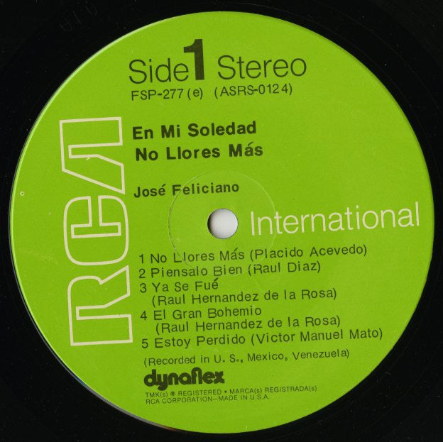 Jose Feliciano / ホセ・フェリシアーノ / En Mi Soledad (FSP-277(e))