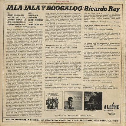 Ricardo Ray - Jala Jala Y Boogaloo (LPA 857) LP 1967 US Alegre｜中古LP