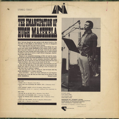 Hugh Masekela / ヒュー・マセケラ / The Emancipation Of Hugh Masekela (73007)