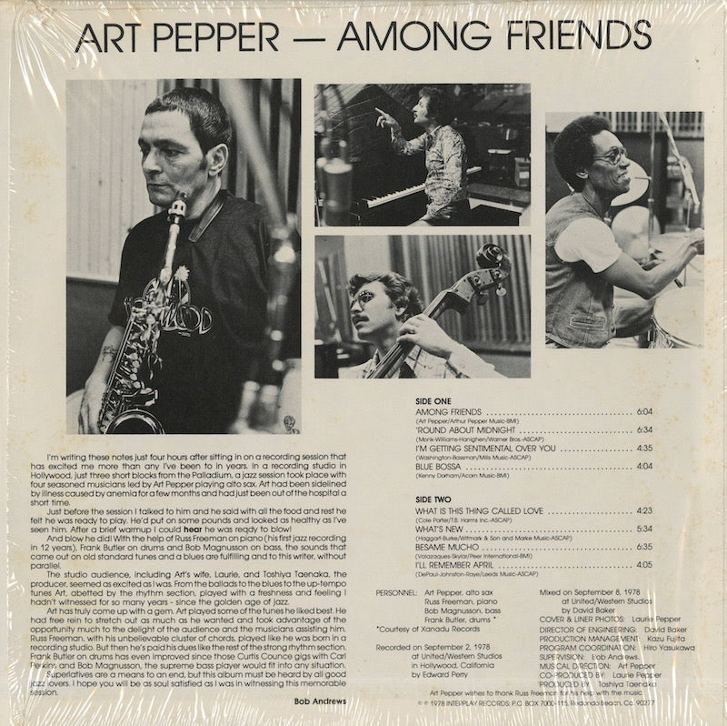 Art Pepper / アート・ペッパー / Among Friends (IP-7718)