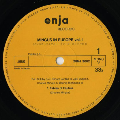 Charles Mingus / チャールズ・ミンガス / Mingus In Europe Volume I (28MJ 3002)