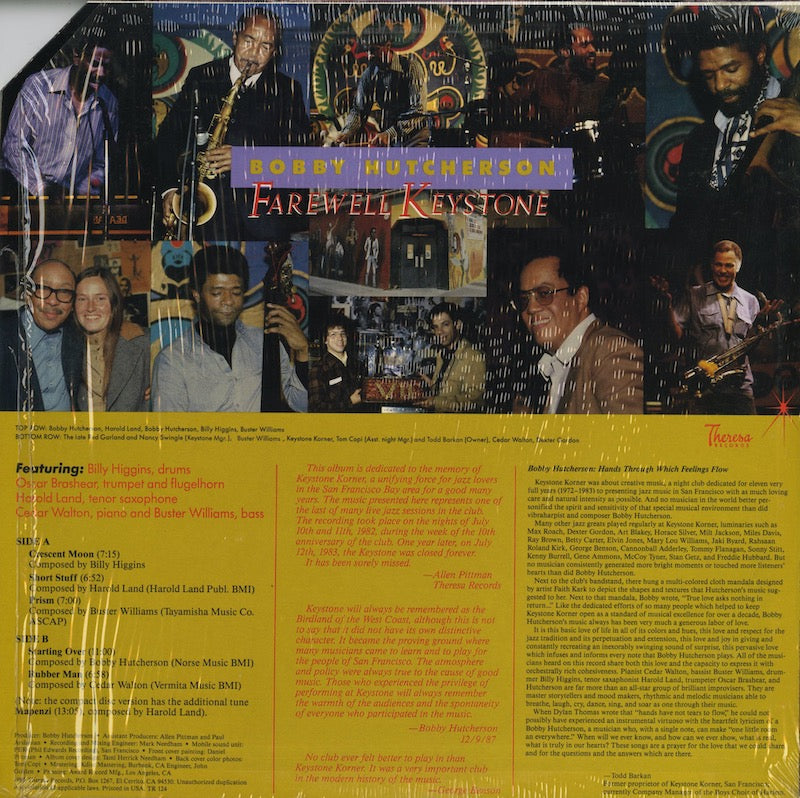 Bobby Hutcherson / ボビー・ハッチャーソン / Farewell Keyatone (TR 124)