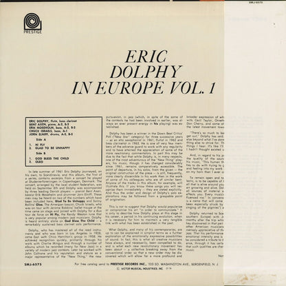 Eric Dolphy / エリック・ドルフィ / In Europe Vol.1 (SMJ-6575)