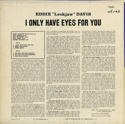 Eddie Lockjaw Davis / エディー・ロックジョウ・デイヴィス / I Only Have Eyes For You (PRST 7261)
