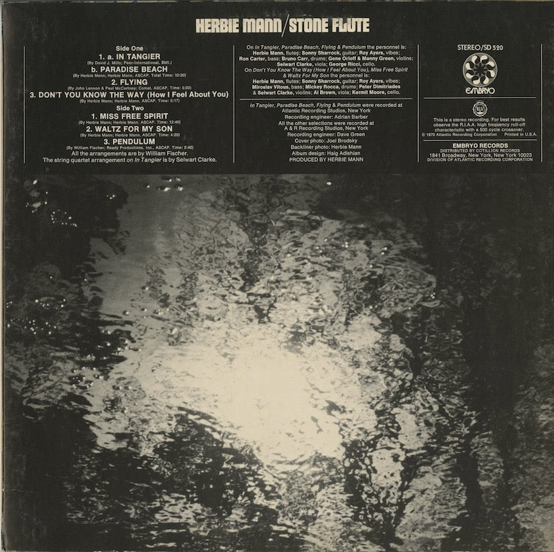 Herbie Mann – Stone Flute (SD 520) LP 1970 US Embryo | 中古LP