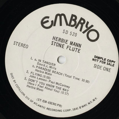 Herbie Mann – Stone Flute (SD 520) LP 1970 US Embryo | 中古LP