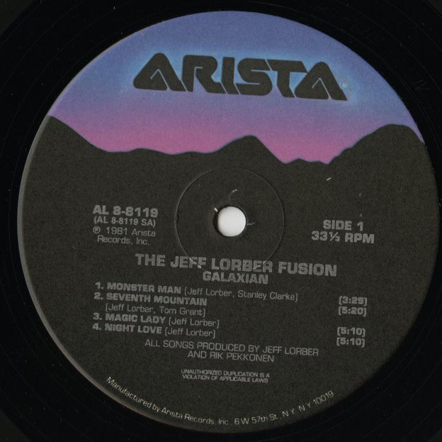 The Jeff Lorber Fusion / ジェフ・ローバー・フュージョン / Galaxian (AL 8-8119)