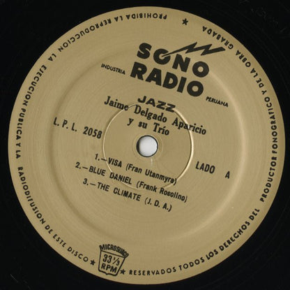 Jaime Delgado Aparicio Y Su Trio - Jazz (L.P.L. 2058) 1996 US Lazarus Audio｜中古LP