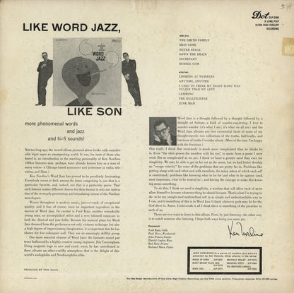 Ken Nordine / ケン・ノーディン / Son Of Word Jazz (DLP 3096)