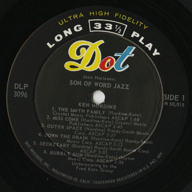 Ken Nordine / ケン・ノーディン / Son Of Word Jazz (DLP 3096)
