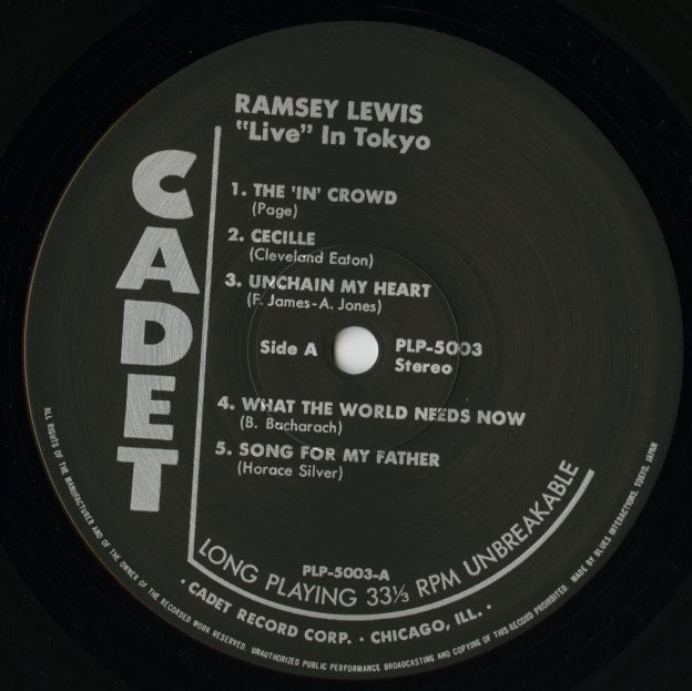 Ramsey Lewis / ラムゼイ・ルイス / Live In Tokyo (PLP5003)