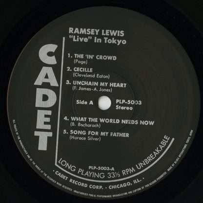 Ramsey Lewis / ラムゼイ・ルイス / Live In Tokyo (PLP5003)