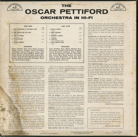 Oscar Pettiford - Orchestra In Hi-Fi (ABC-135) LP 1956 US ABC-Paramount｜中古LP