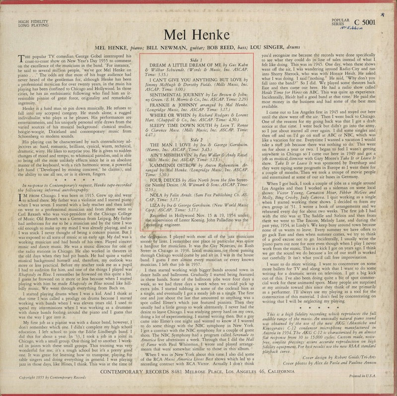 Mel Henke / メル・ヘンケ / Dig (C5001)