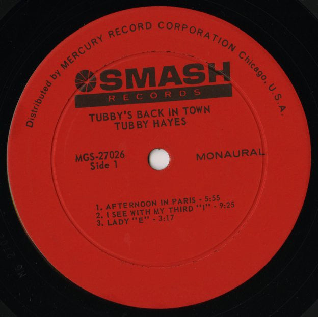 Tubby Hayes / タビー・ヘイズ / Tubby's Back In Time (MGS 27026)