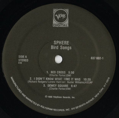 Sphere / スフィア / Bird Song (837 032-1)