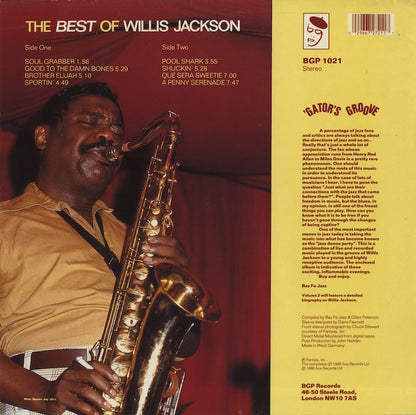 Willis Jackson / ウィリス・ジャクソン / The Best Of Volume One (BGP1021)
