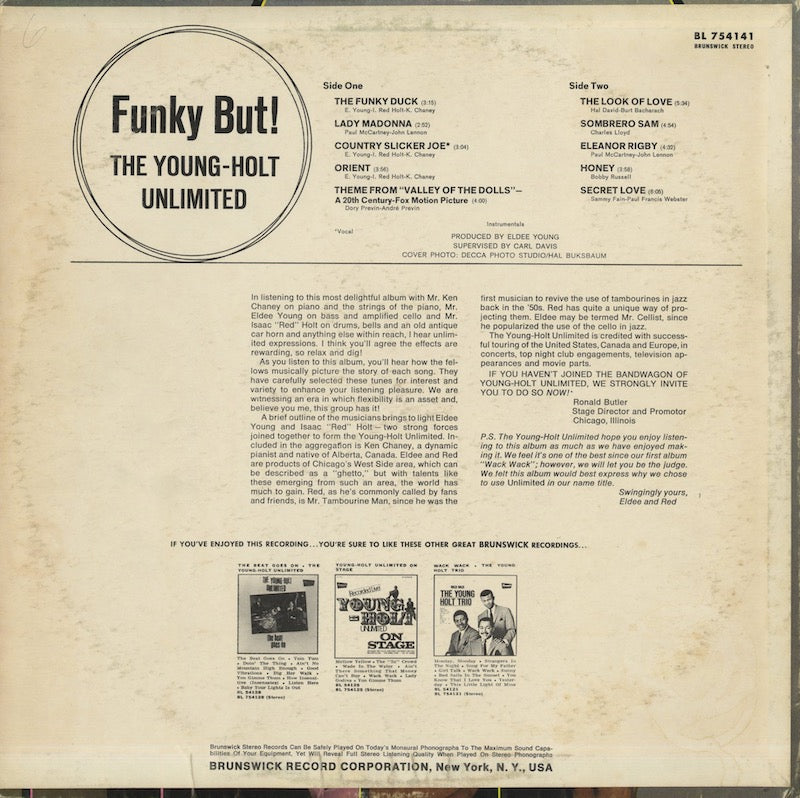 Young Holt Unlimited / ヤング・ホルト・アンリミテッド / Funky But! (BL 754141)