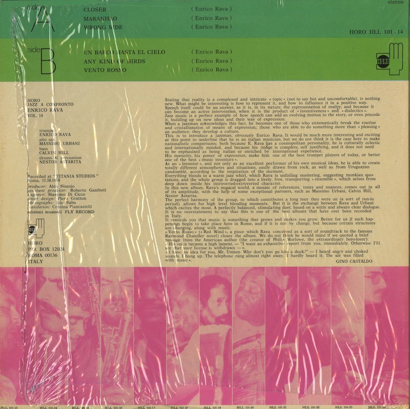 Enrico Rava / エンリコ・ラヴァ / Jazz A Confronto 14 (HLL 101-14)
