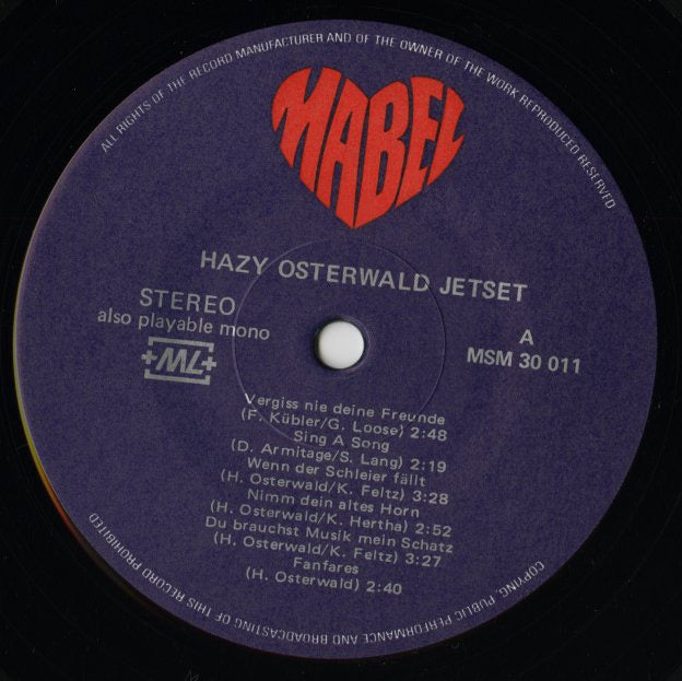 Hazy Osterwald Jetset / Da Beste Von (MSM 30 011)