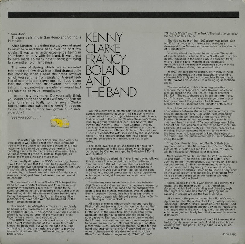 The Kenny Clarke Francy Boland Big Band / ケニー・クラーク　フランシー・ボラン / The Second Set - Rue Chaptal (543079)