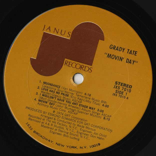 Grady Tate / グラディ・テイト / Movin' Day (JXS7010)