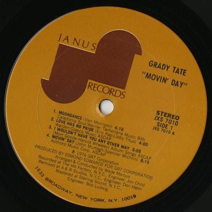 Grady Tate / グラディ・テイト / Movin' Day (JXS7010)
