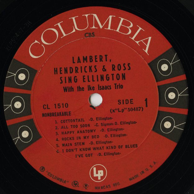 Lambert, Hendricks And Ross / ランバート、ヘンドリクス＆ロス / Sings Ellington (CL 1510)