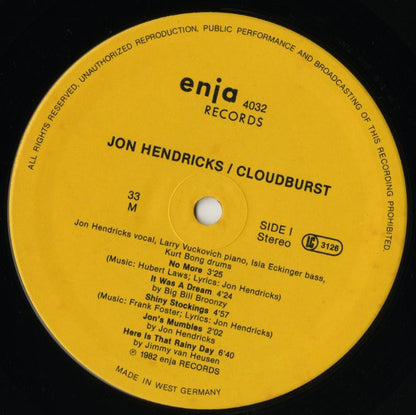 Jon Hendricks / ジョン・ヘンドリクス / Cloudburst (4032)