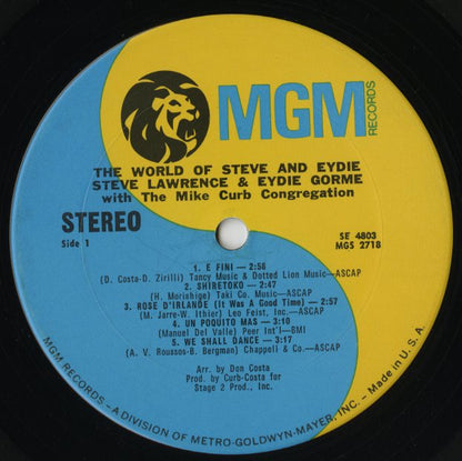 Steve & Eydie / スティーヴ・アンド・イーディー / The World Of Steve & Eydie (SE 4803)
