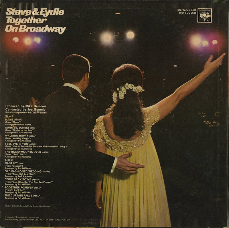 Steve & Eydie / スティーヴ＆イーディー / Together On Broadway (CS 9436)