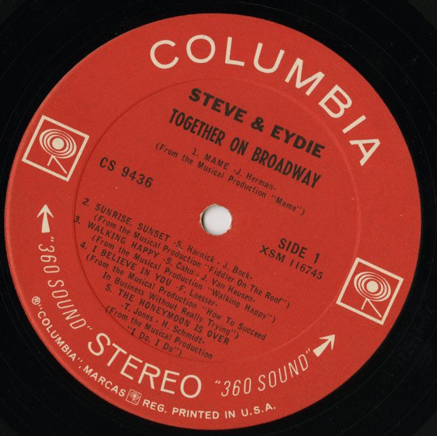 Steve & Eydie / スティーヴ＆イーディー / Together On Broadway (CS 9436)