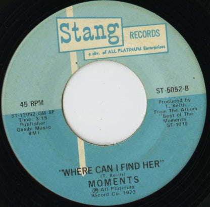 The Moments / モーメンツ / Sexy Mama / Where Can I Find Her -7 ( ST5052 )