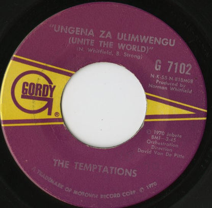 The Temptations - Ungena Za Ulimwengu (Unite The World) / Hum Along And Dance (G 7102) 1970 US Gordy｜中古7inch