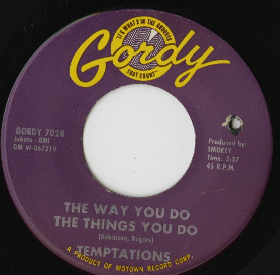 The Temptations / テンプテーションズ / The Way You Do The Things You Do / Just Let Me Know -7 ( GORDY 7028 )