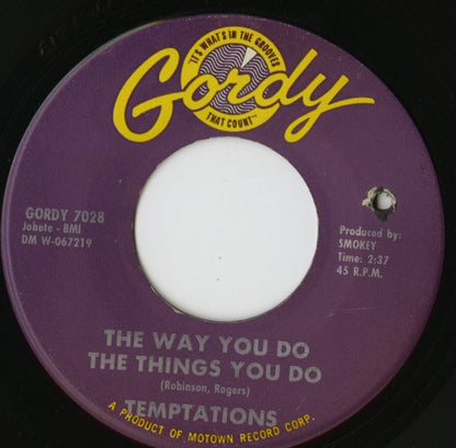 The Temptations / テンプテーションズ / The Way You Do The Things You Do / Just Let Me Know -7 ( GORDY 7028 )