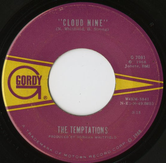 The Temptations - Cloud Nine / Why Did She Have To Leave Me (G-7081) 1968 US Gordy｜中古7inch テンプテーションズ