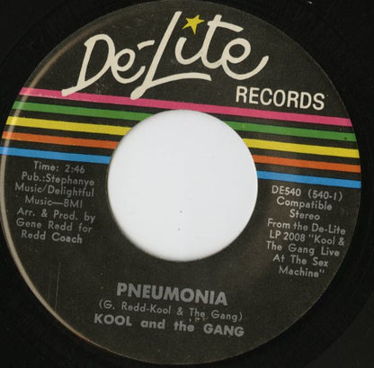 Kool & The Gang / クール＆ザ・ギャング / Pneumonia / I Want To Take You Higher -7 ( DE540 )