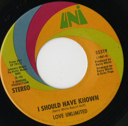 Love Unlimited / ラヴ・アンリミテッド / Walkin' In The Rain With The One I Love -7 ( 55319 )