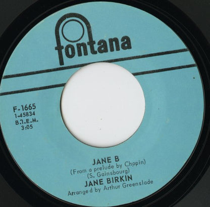 Jane Birkin & Serge Gainsbourg / ジェーン・バーキン　セルジュ・ゲンズブール / Je T'aime.. Moi Non Plus / Jane B -7 ( F-1665 )