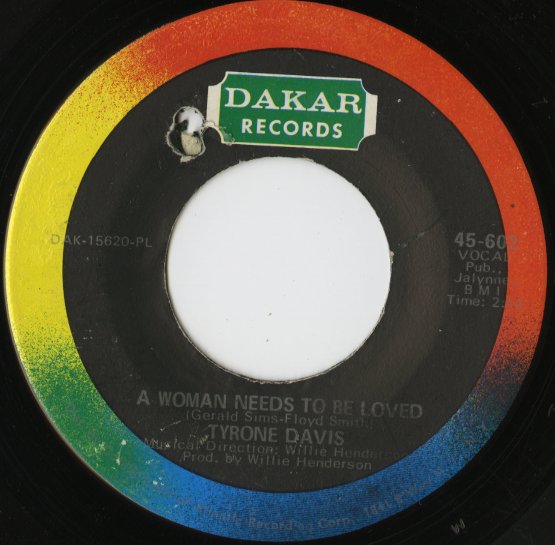 Tyron Davis / タイロン・デイヴィス / Can I Change My Mind / A Woman Needs To Be Loved -7 ( 45-602 )