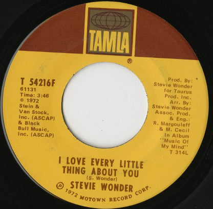Stevie Wonder / スティーヴィ・ワンダー / I Love Every Little Thing About You / Superwoman -7 ( T54216 )