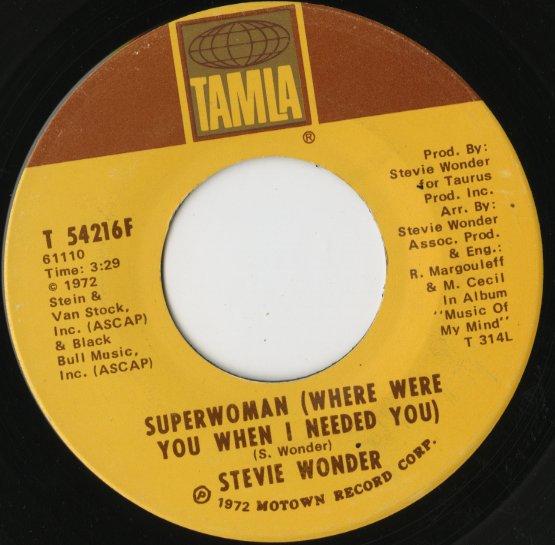 Stevie Wonder / スティーヴィ・ワンダー / I Love Every Little Thing About You / Superwoman -7 ( T54216 )