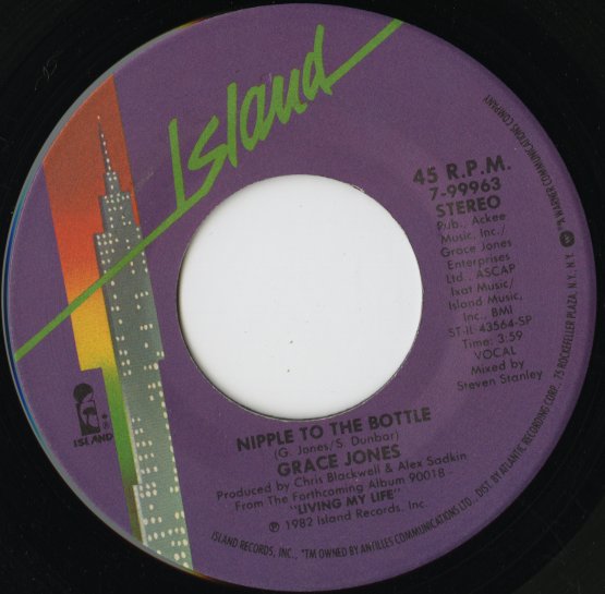 Grace Jones / グレイス・ジョーンズ / Nipple To The Bottle / Ja Guys -7 ( 7-99963 )