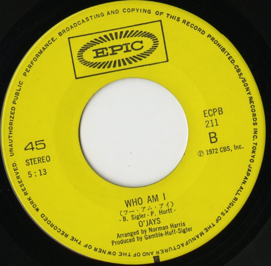 The O'Jays / オージェイズ / Love Train / Who Am I -7 ( ECPB-211 )
