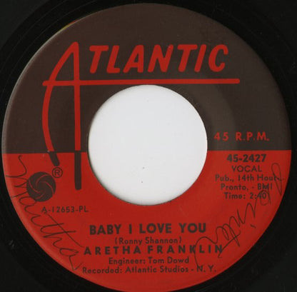 Aretha Franklin / アレサ・フランクリン / Baby I Love You -7 ( 45-2427 )